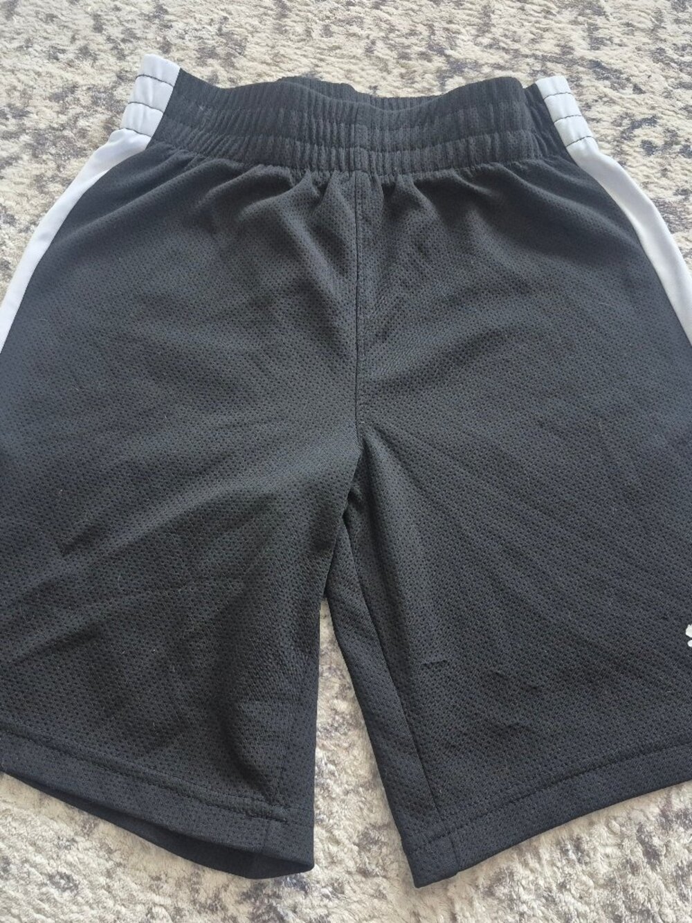 PUMA Boys Black White Mesh Athletic Shorts Size 8
